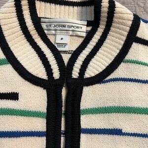 Women’s Cream and Black Striped Sweater